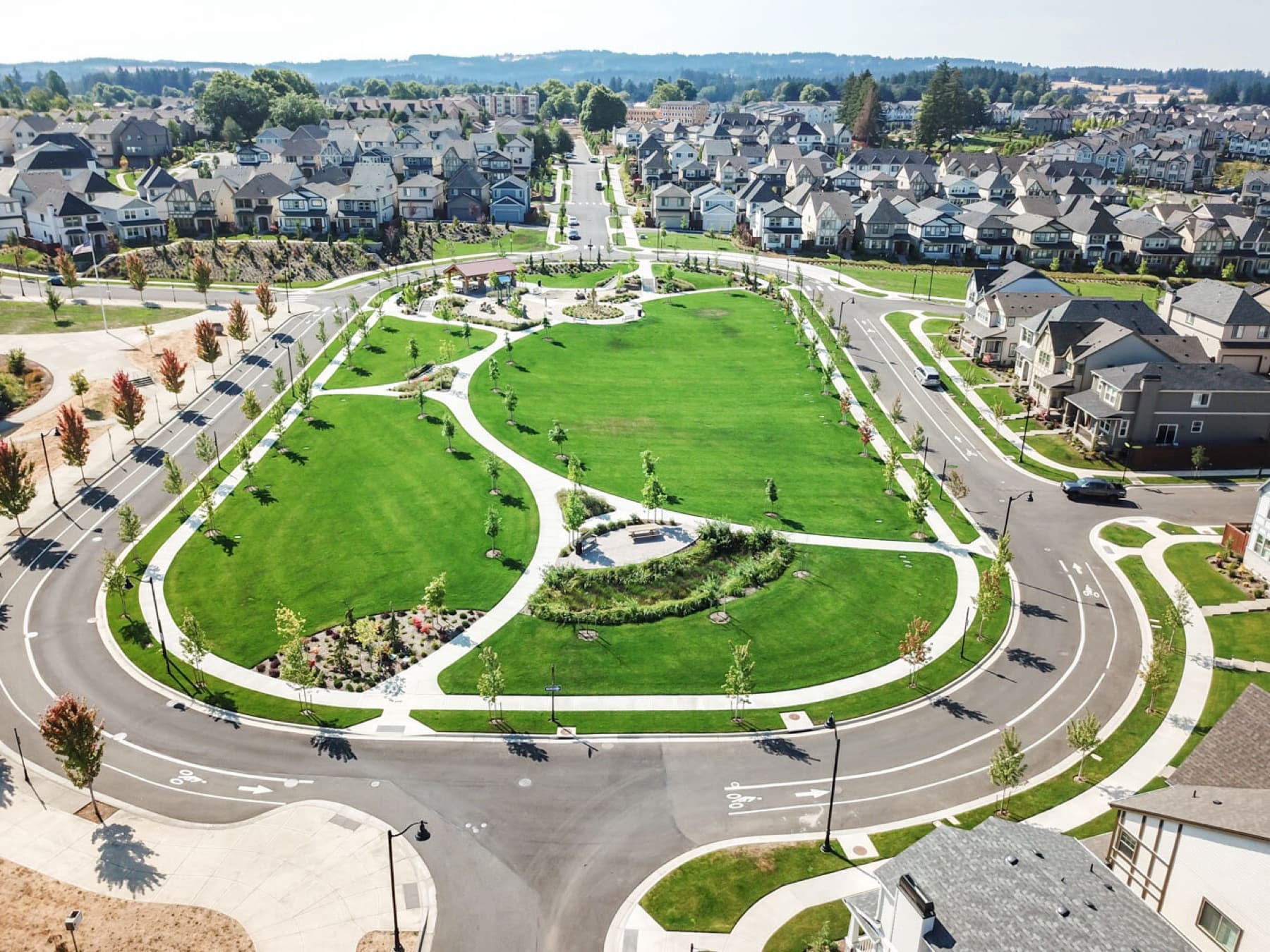 Aerial view of a property